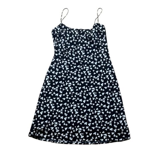 Abercrombie & Fitch Julia Heart Print Valentines Slip Mini Dress Small Black - Picture 3 of 9